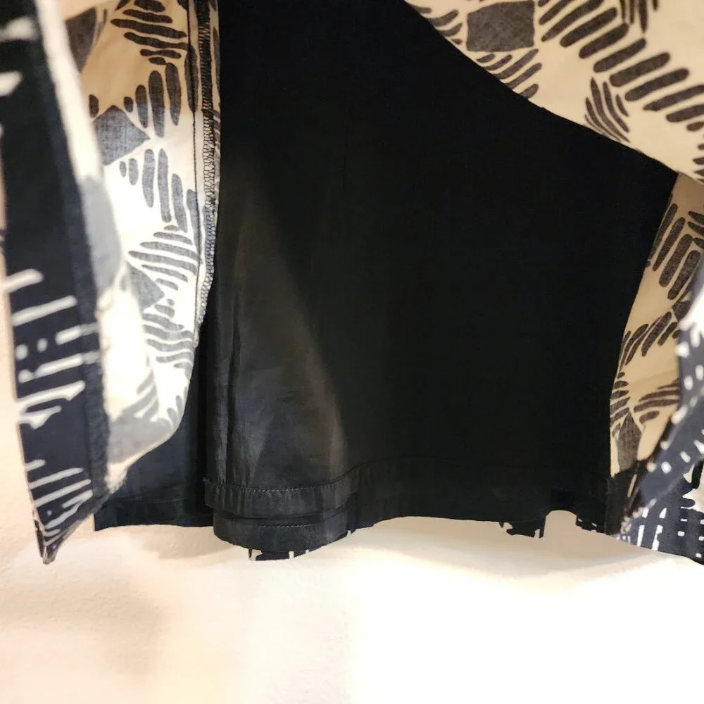 Talbots Women's Skirt Sz 16W A Line Geometric Side Zipper Pleated Career Classic - Picture 8 of 14
